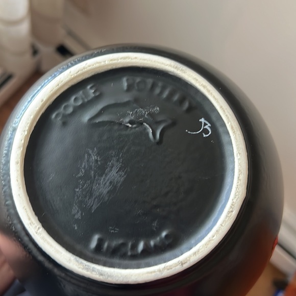 Poole Pottery England Galaxy Pattern Matte Black With Lava Glaze Large Vase. - Picture 7 of 14